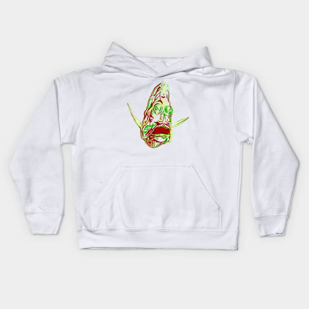 Deep Sea Hatchetfish Kids Hoodie by RaLiz